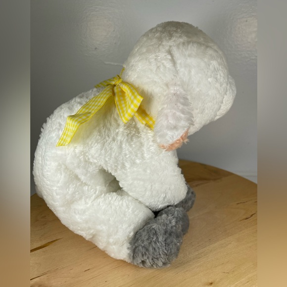 🆕Mary Meyer “Lucy Lamb” Flip flops plush lamb Easter stuffed toy NWT 11” white - Picture 9 of 13
